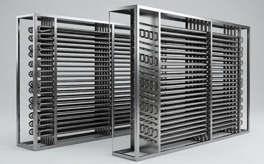 Batería calefactora para insertar en conducto CHALTEC — render de producto